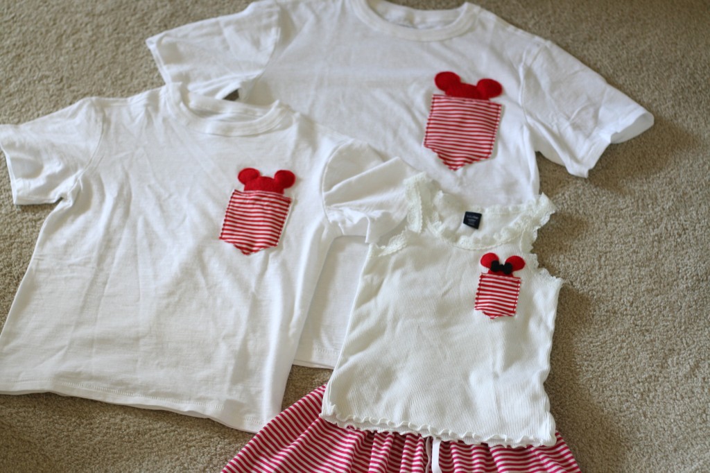 DIY Mickey/Minnie Pocket Tees